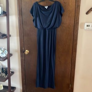 Navy blue maxi dress, size M, $8